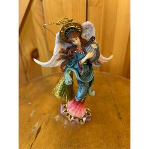 Lenox Angel of Glory Holding Harp Ornament Christmas,  resin (8547)